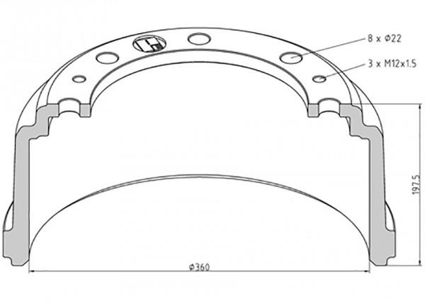 PE Automotive 036.417-00A Brake drum 03641700A: Buy near me in Poland at 2407.PL - Good price!