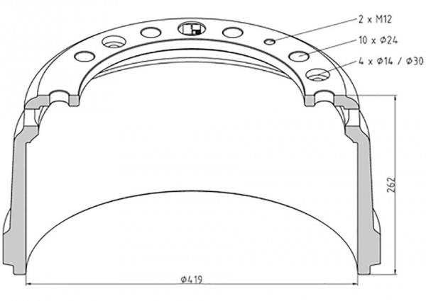 PE Automotive 106.014-00A Brake drum 10601400A: Buy near me in Poland at 2407.PL - Good price!