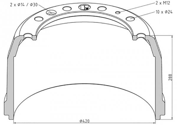 PE Automotive 106.063-00A Brake drum 10606300A: Buy near me in Poland at 2407.PL - Good price!