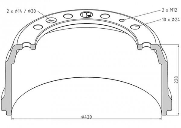 PE Automotive 106.064-00A Brake drum 10606400A: Buy near me in Poland at 2407.PL - Good price!