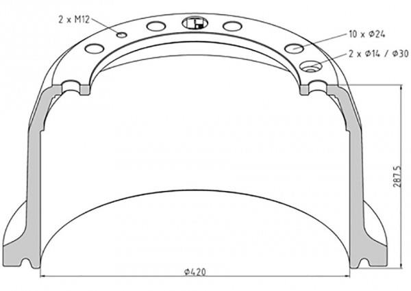 PE Automotive 106.083-00A Brake drum 10608300A: Buy near me in Poland at 2407.PL - Good price!