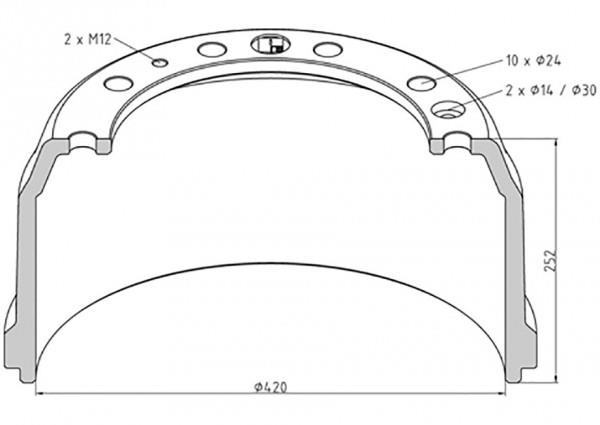 PE Automotive 106.084-00A Brake drum 10608400A: Buy near me in Poland at 2407.PL - Good price!