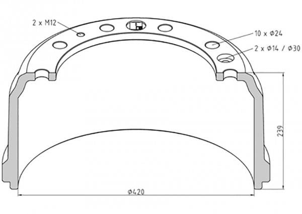 PE Automotive 106.086-00A Brake drum 10608600A: Buy near me in Poland at 2407.PL - Good price!