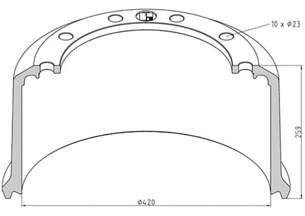 PE Automotive 046.425-00A Brake drum 04642500A: Buy near me at 2407.PL in Poland at an Affordable price!