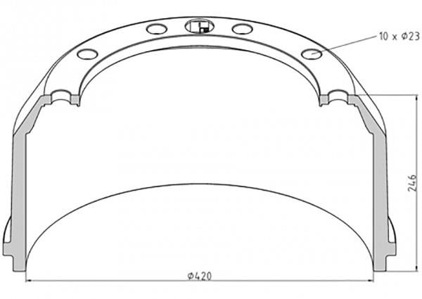 PE Automotive 046.600-00A Brake drum 04660000A: Buy near me at 2407.PL in Poland at an Affordable price!