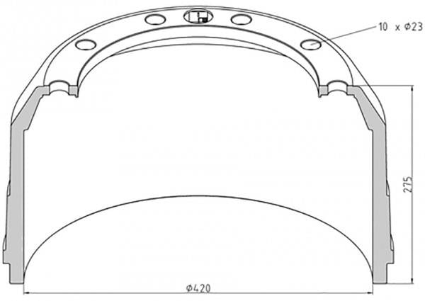 PE Automotive 046.604-00A Brake drum 04660400A: Buy near me at 2407.PL in Poland at an Affordable price!