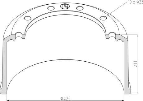 PE Automotive 046.830-00A Brake drum 04683000A: Buy near me in Poland at 2407.PL - Good price!