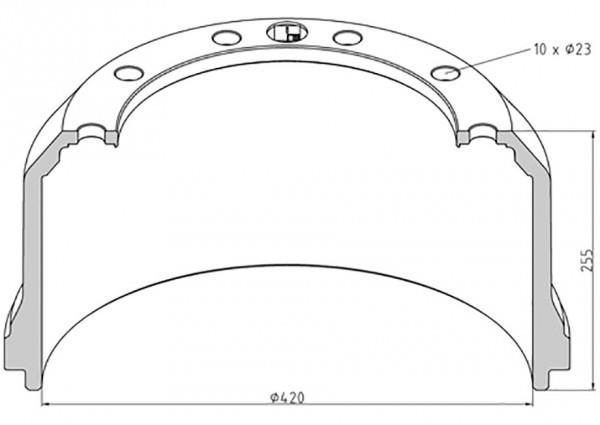 PE Automotive 066.418-00A Brake drum 06641800A: Buy near me in Poland at 2407.PL - Good price!