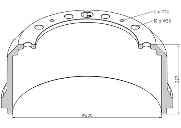 PE Automotive 066.434-00A Brake drum 06643400A: Buy near me at 2407.PL in Poland at an Affordable price!