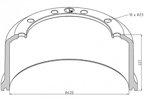 PE Automotive 066.439-00A Brake drum 06643900A: Buy near me in Poland at 2407.PL - Good price!