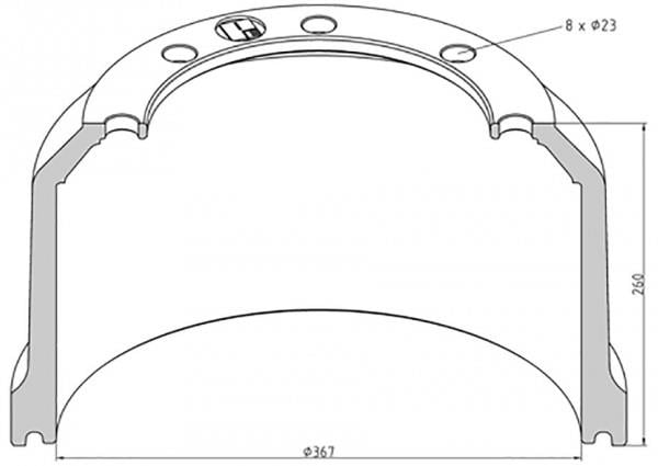 PE Automotive 066.441-00A Brake drum 06644100A: Buy near me in Poland at 2407.PL - Good price!