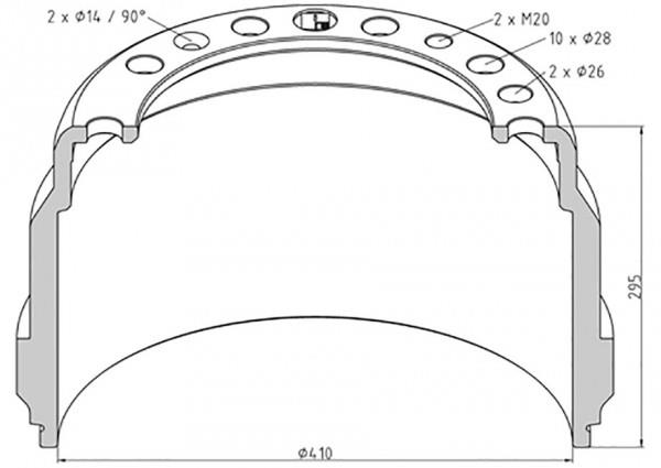 PE Automotive 146.048-00A Brake drum 14604800A: Buy near me in Poland at 2407.PL - Good price!
