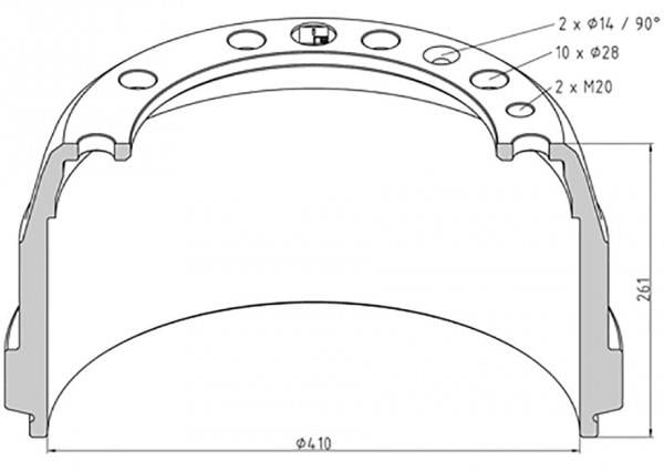 PE Automotive 146.070-00A Brake drum 14607000A: Buy near me in Poland at 2407.PL - Good price!