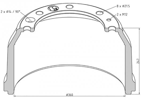 PE Automotive 146.089-00A Brake drum 14608900A: Buy near me at 2407.PL in Poland at an Affordable price!