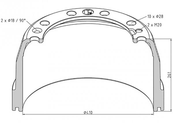 PE Automotive 146.131-00A Brake drum 14613100A: Buy near me in Poland at 2407.PL - Good price!