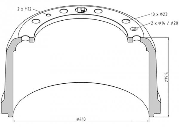 PE Automotive 466.000-00A Brake drum 46600000A: Buy near me in Poland at 2407.PL - Good price!
