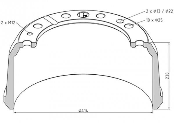 PE Automotive 256.000-00A Brake drum 25600000A: Buy near me in Poland at 2407.PL - Good price!