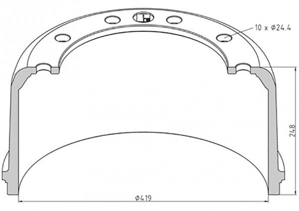 PE Automotive 266.538-00A Brake drum 26653800A: Buy near me in Poland at 2407.PL - Good price!