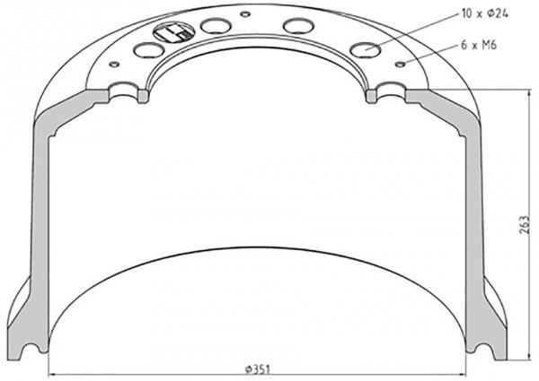 PE Automotive 266.595-00A Brake drum 26659500A: Buy near me in Poland at 2407.PL - Good price!