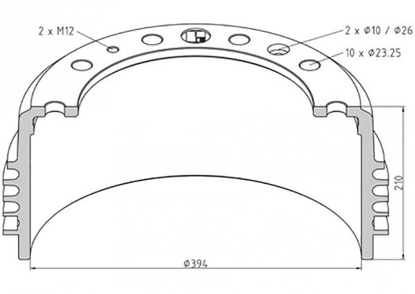 PE Automotive 286.003-00A Brake drum 28600300A: Buy near me at 2407.PL in Poland at an Affordable price!