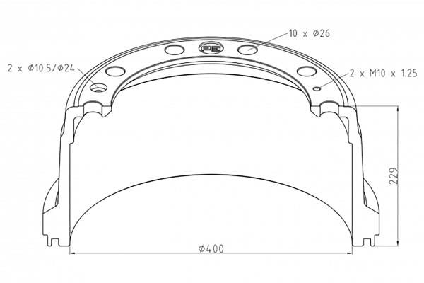 PE Automotive 336.008-00A Brake drum 33600800A: Buy near me at 2407.PL in Poland at an Affordable price!