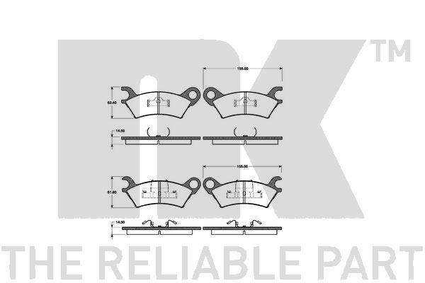 NK 223207 Тормозные колодки дисковые, комплект 223207: Отличная цена - Купить в Польше на 2407.PL!