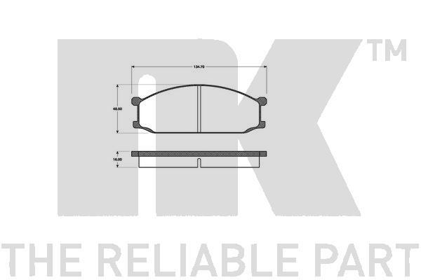 NK 223002 Brake Pad Set, disc brake 223002: Buy near me in Poland at 2407.PL - Good price!