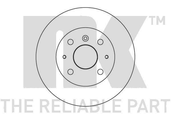 NK 205105 Unventilated front brake disc 205105: Buy near me in Poland at 2407.PL - Good price!