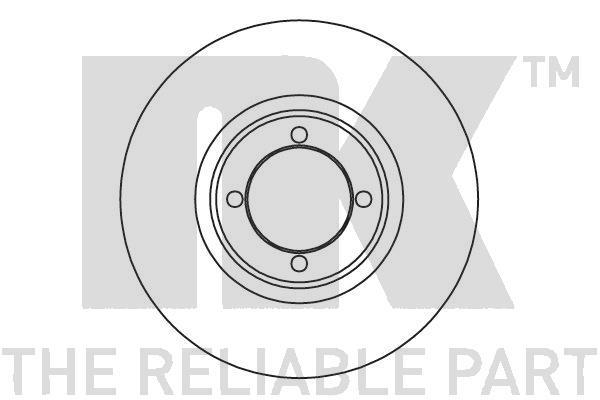 NK 204811 Unventilated front brake disc 204811: Buy near me in Poland at 2407.PL - Good price!