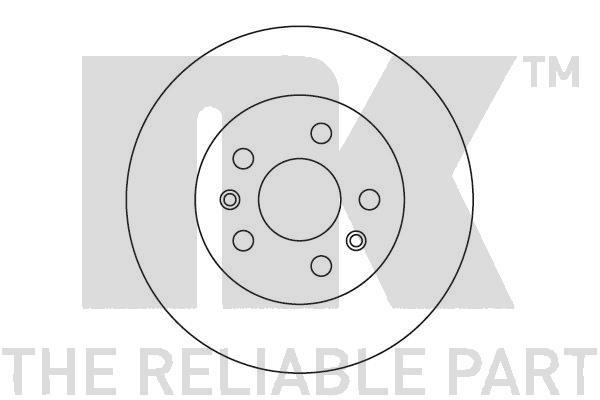 NK 204708 Unventilated front brake disc 204708: Buy near me in Poland at 2407.PL - Good price!
