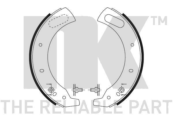 NK 2740382 Parking brake shoes 2740382: Buy near me at 2407.PL in Poland at an Affordable price!