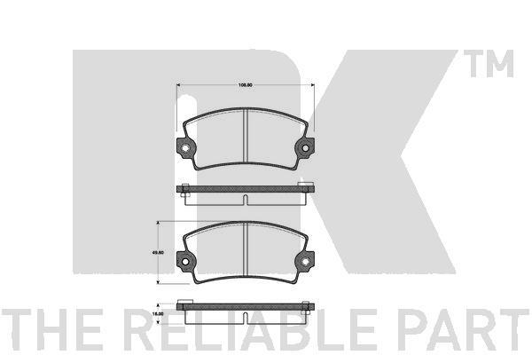 NK 223908 Brake Pad Set, disc brake 223908: Buy near me in Poland at 2407.PL - Good price!