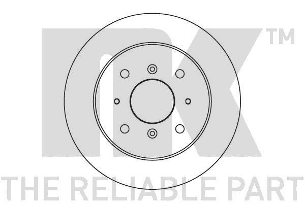 NK 204011 Rear brake disc, non-ventilated 204011: Buy near me in Poland at 2407.PL - Good price!