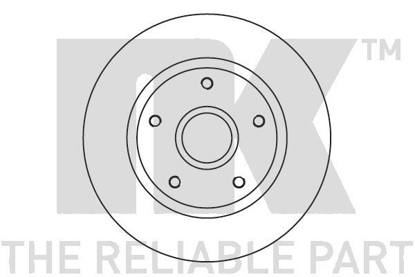 NK 203993 Rear brake disc, non-ventilated 203993: Buy near me in Poland at 2407.PL - Good price!