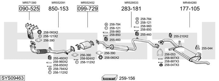 Bosal SYS09463 Układ wydechowy SYS09463: Dobra cena w Polsce na 2407.PL - Kup Teraz!