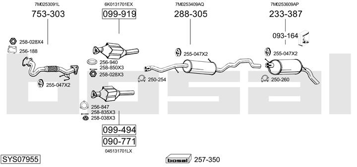 Bosal SYS07955 Exhaust system SYS07955: Buy near me in Poland at 2407.PL - Good price!