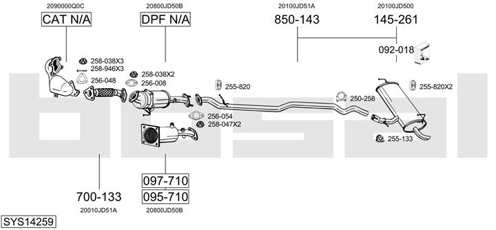 Bosal SYS14259 Abgasanlage SYS14259: Kaufen Sie zu einem guten Preis in Polen bei 2407.PL!