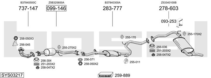 Bosal SYS03217 Exhaust system SYS03217: Buy near me in Poland at 2407.PL - Good price!