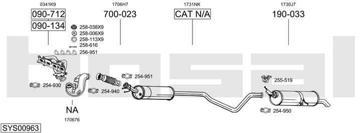 Bosal SYS00963 Abgasanlage SYS00963: Kaufen Sie zu einem guten Preis in Polen bei 2407.PL!