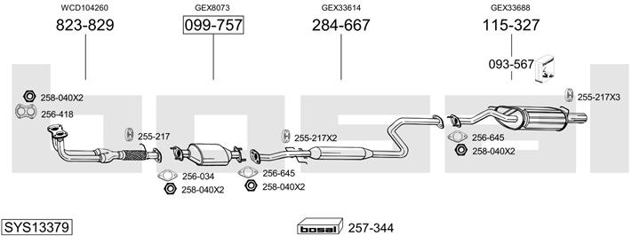 Bosal SYS13379 Abgasanlage SYS13379: Kaufen Sie zu einem guten Preis in Polen bei 2407.PL!