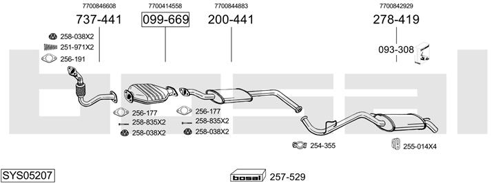 Bosal SYS05207 Exhaust system SYS05207: Buy near me in Poland at 2407.PL - Good price!