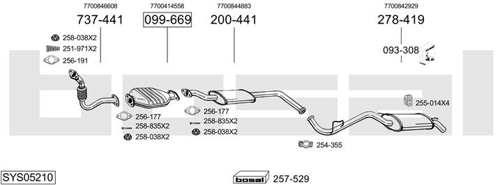 Bosal SYS05210 Exhaust system SYS05210: Buy near me in Poland at 2407.PL - Good price!