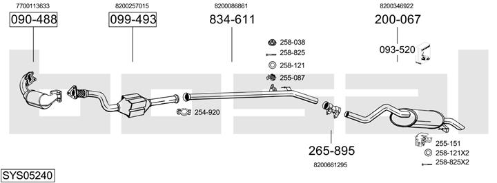 Bosal SYS05240 Exhaust system SYS05240: Buy near me in Poland at 2407.PL - Good price!