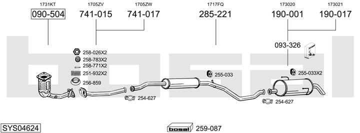 Bosal SYS04624 Abgasanlage SYS04624: Kaufen Sie zu einem guten Preis in Polen bei 2407.PL!