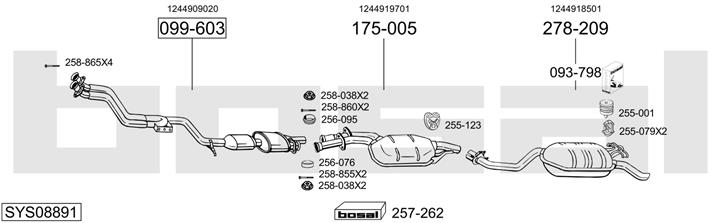 Bosal SYS08891 Система випуску відпрацьованих газів SYS08891: Купити у Польщі - Добра ціна на 2407.PL!