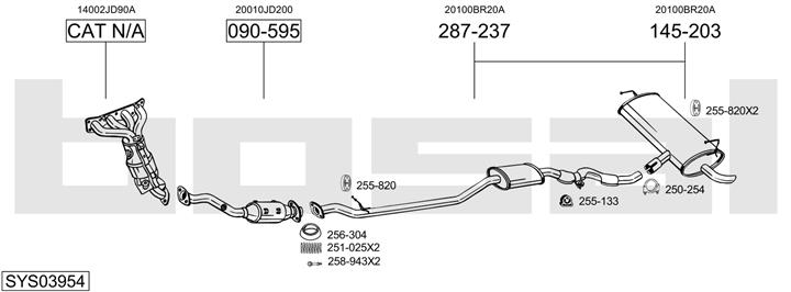 Bosal SYS03954 Exhaust system SYS03954: Buy near me in Poland at 2407.PL - Good price!
