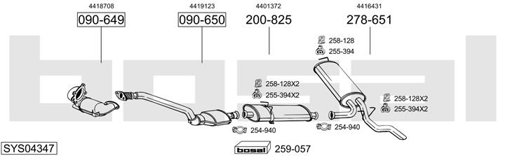 Bosal SYS04347 Exhaust system SYS04347: Buy near me in Poland at 2407.PL - Good price!
