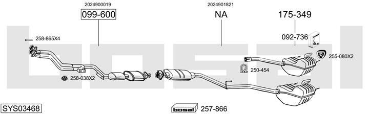 Bosal SYS03468 Exhaust system SYS03468: Buy near me in Poland at 2407.PL - Good price!