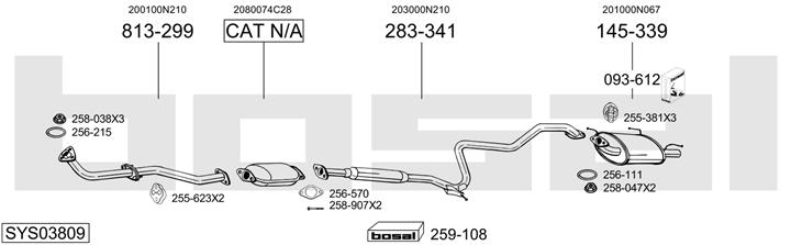 Bosal SYS03809 Układ wydechowy SYS03809: Dobra cena w Polsce na 2407.PL - Kup Teraz!