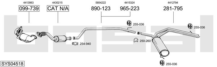 Bosal SYS04518 Układ wydechowy SYS04518: Dobra cena w Polsce na 2407.PL - Kup Teraz!